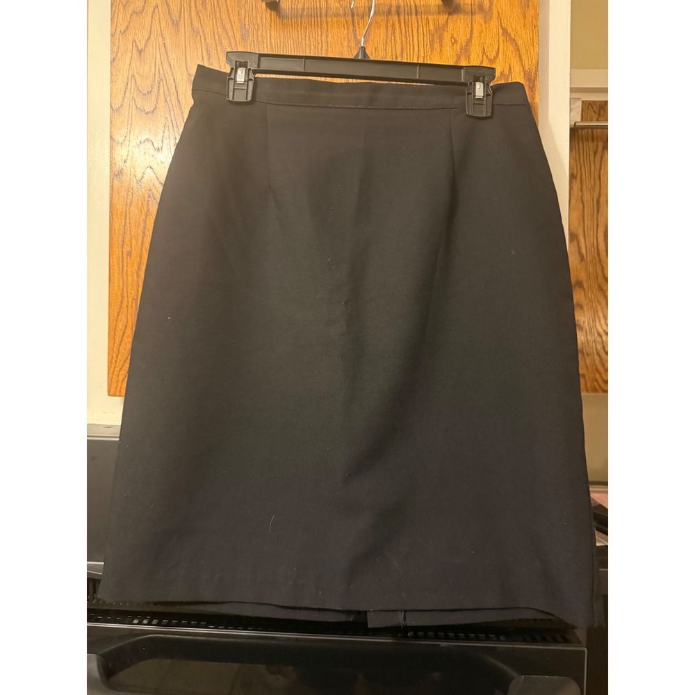 Kathie Lee Collection Black Pencil Skirt Womens Size 12 Career Professional Midi